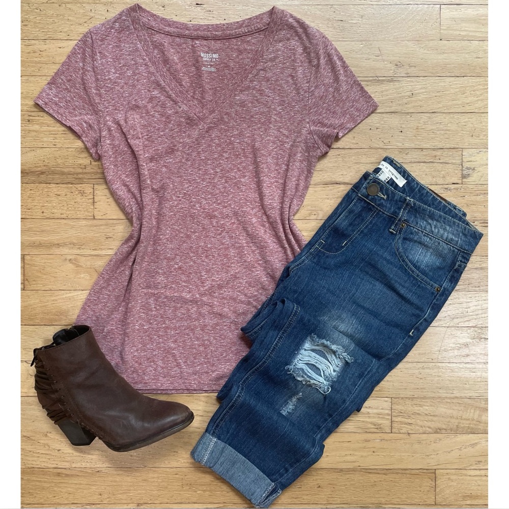V-Neck Heathered Tee